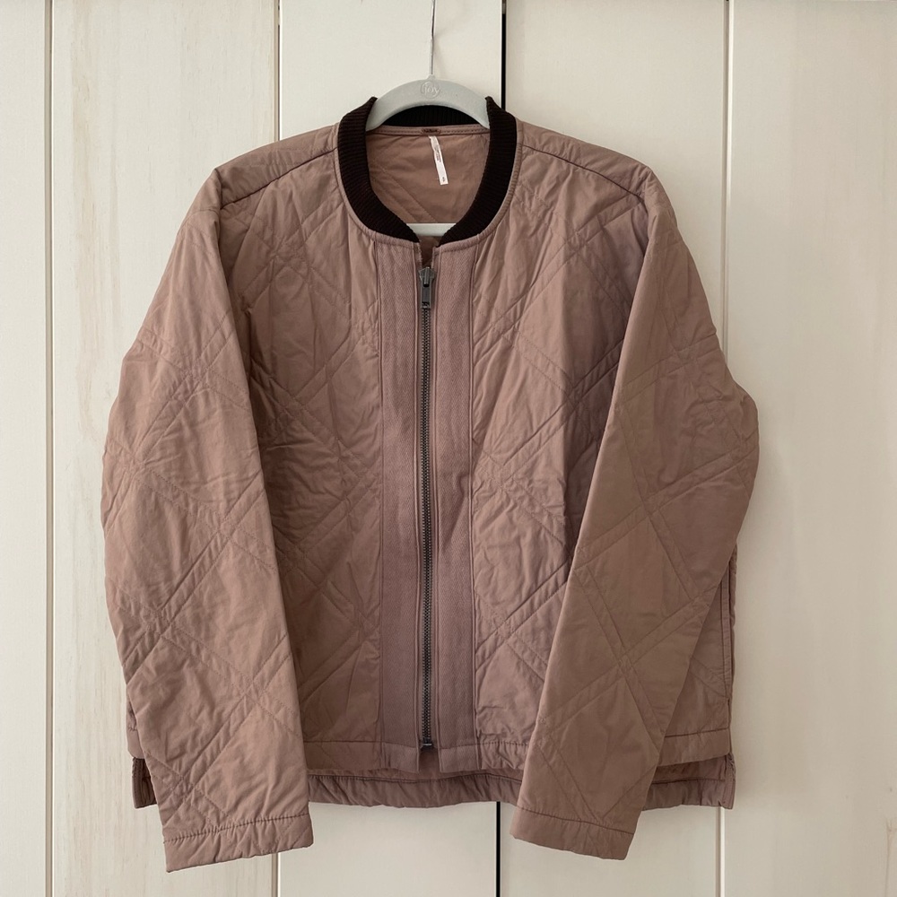 Free People Mauve Purple Bomber Jacket